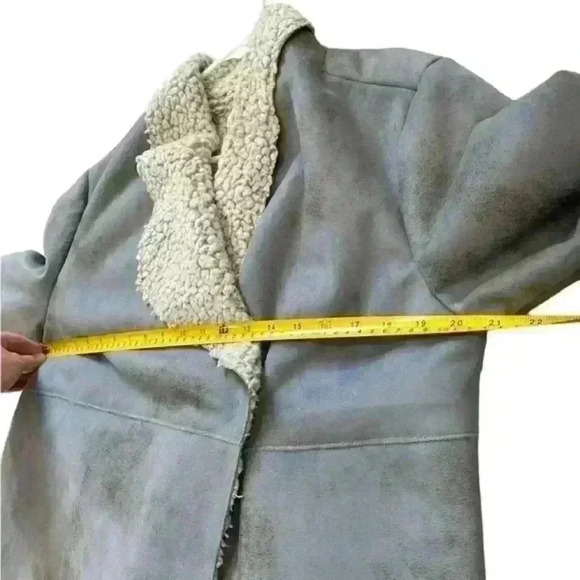 Dylan Bowie Jacket Faux Suede Jacket Sherpa Lined Size‎ M - Picture 4 of 9